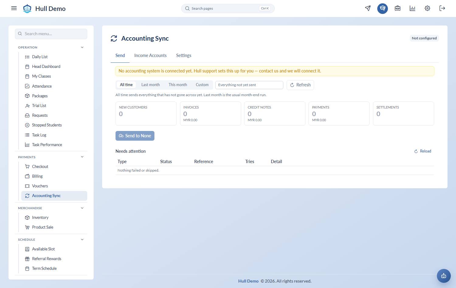 The Send tab with a preview of pending documents